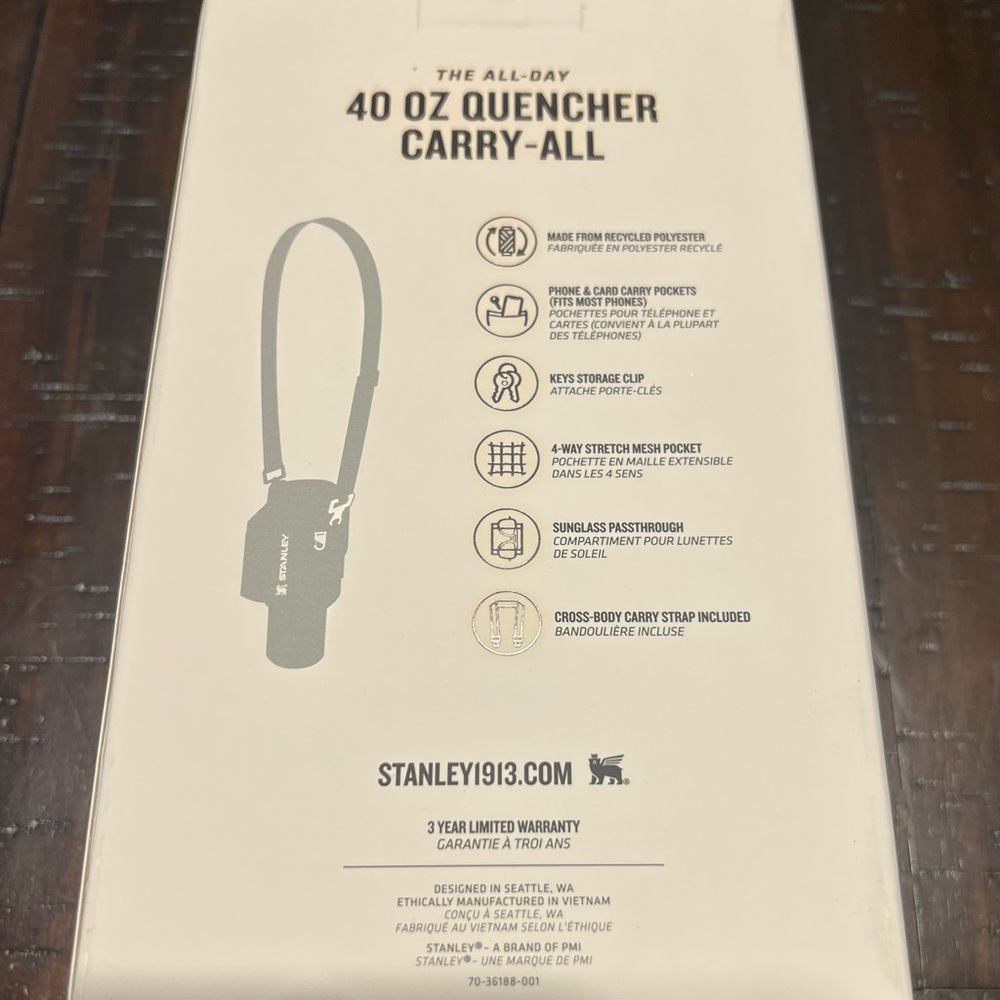 Stanley All Day 40 oz Quencher Carry-All Azure Blue - Picture 5 of 6
